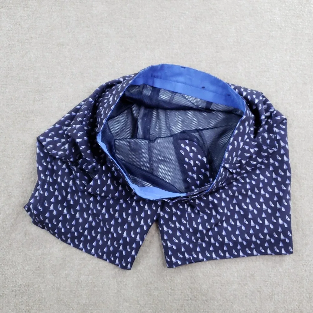 Fairway & Greene Shorts Mens 32 Blue Bermuda Stretch Pockets Sailboat Golf‎